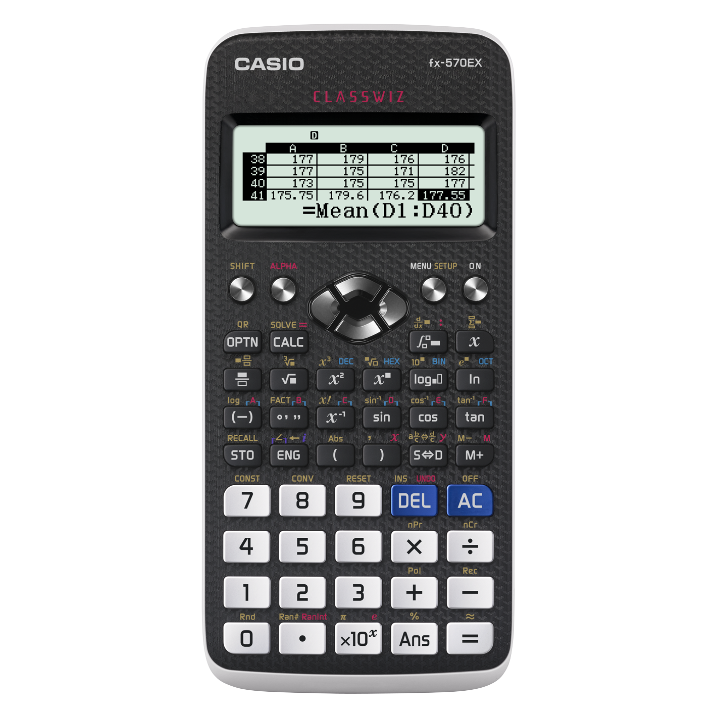 Front view of Casio fx-570EX