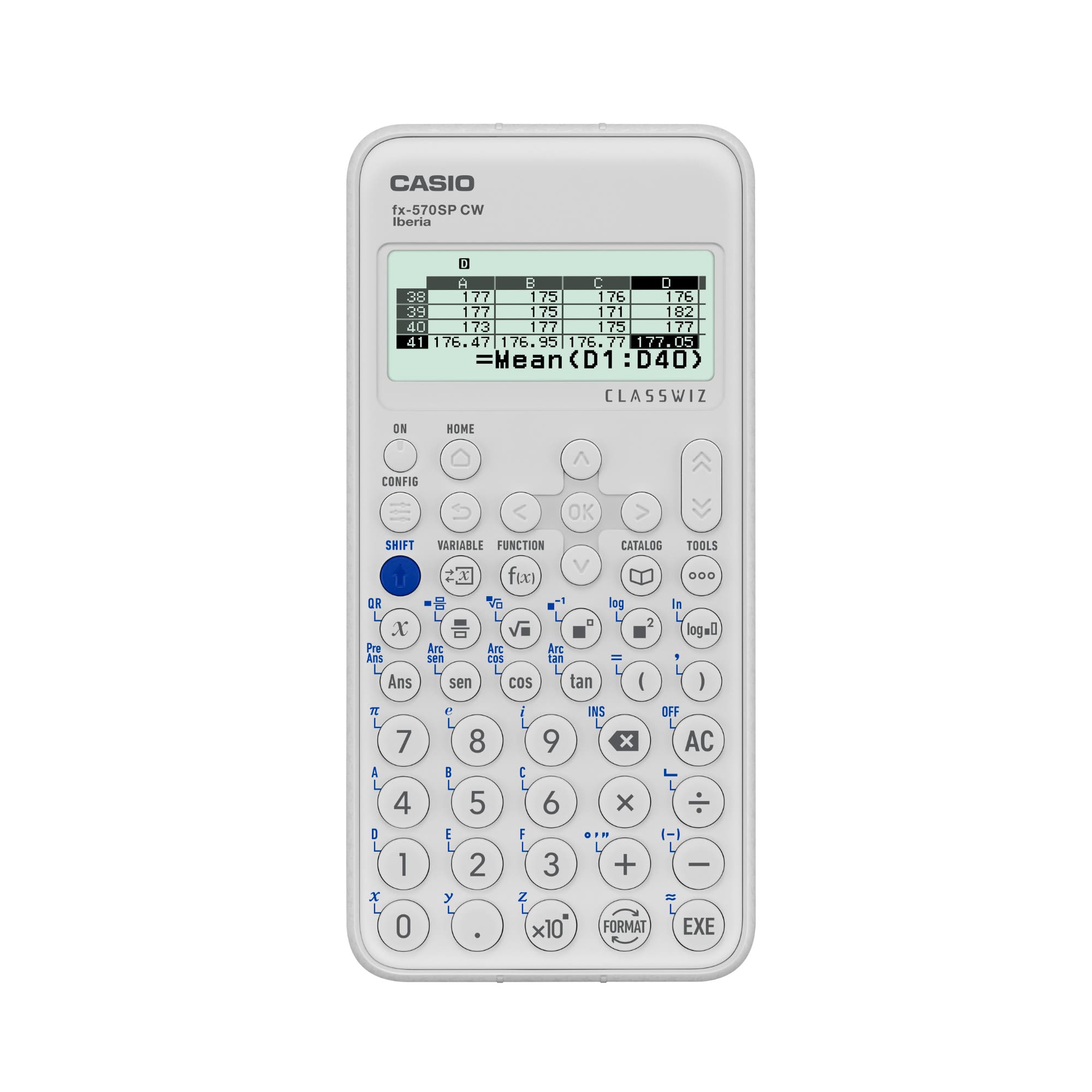 Front view of Casio fx-570SP CW
