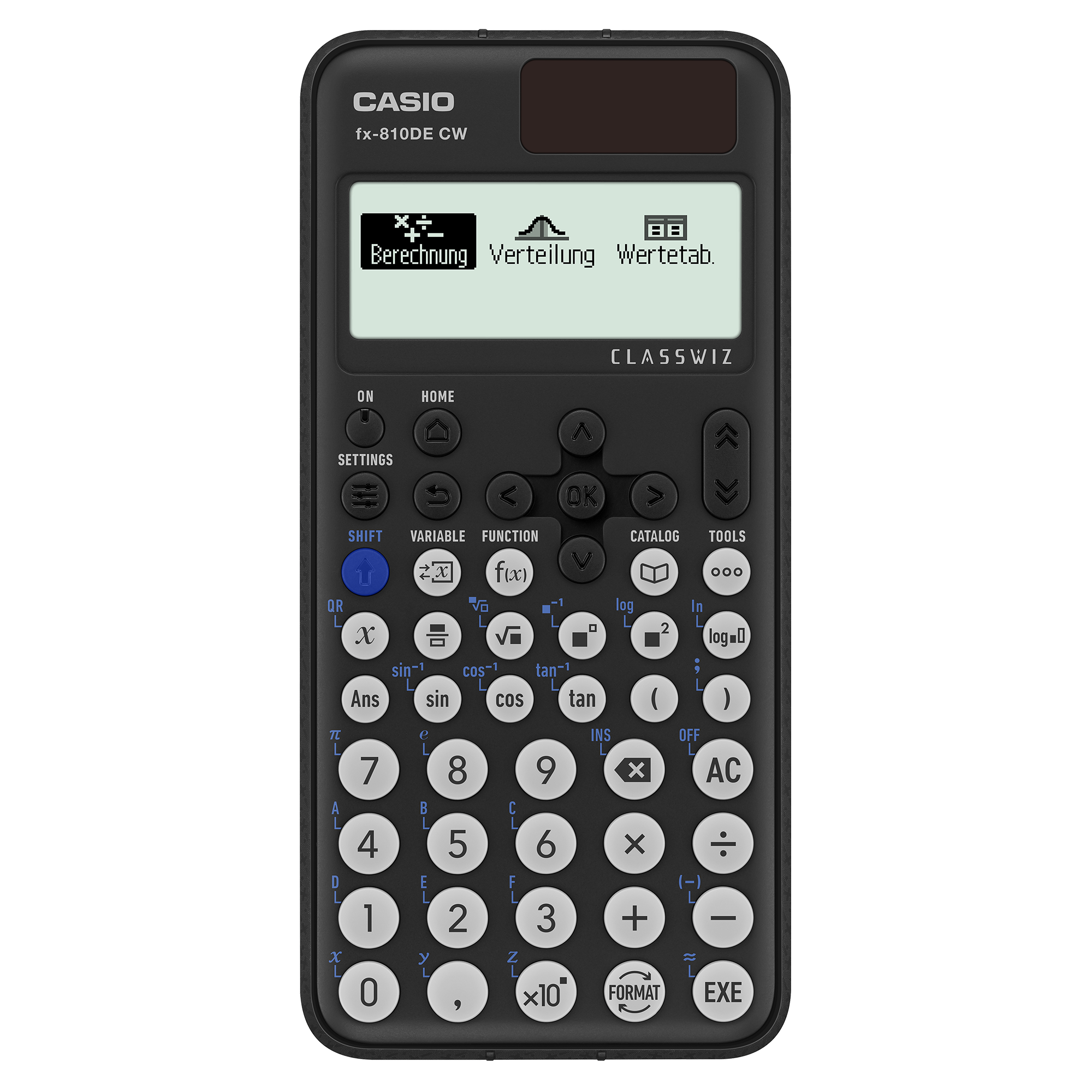 Front view of Casio fx-810DE CW