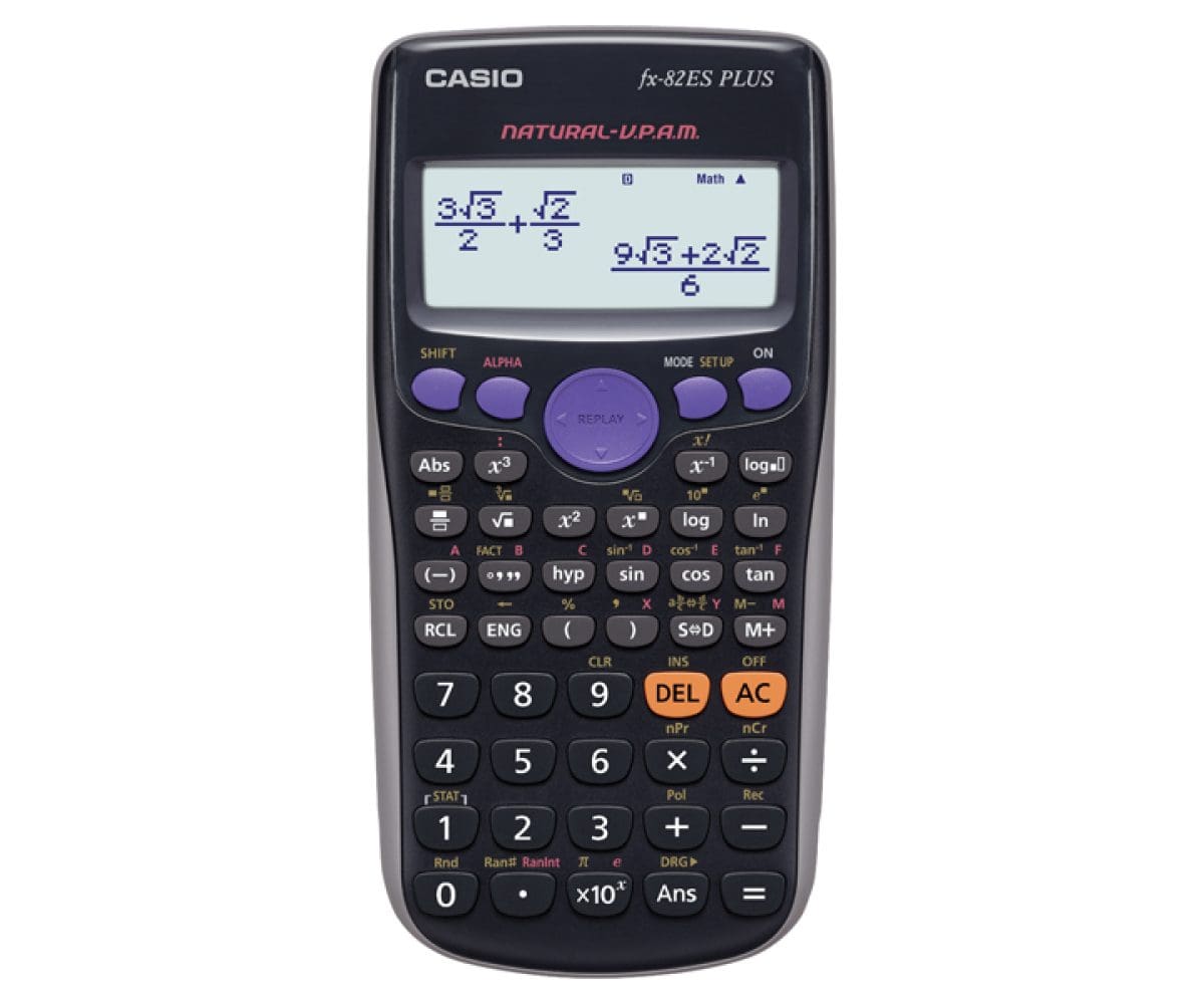 Front view of Casio fx-82ES PLUS BK