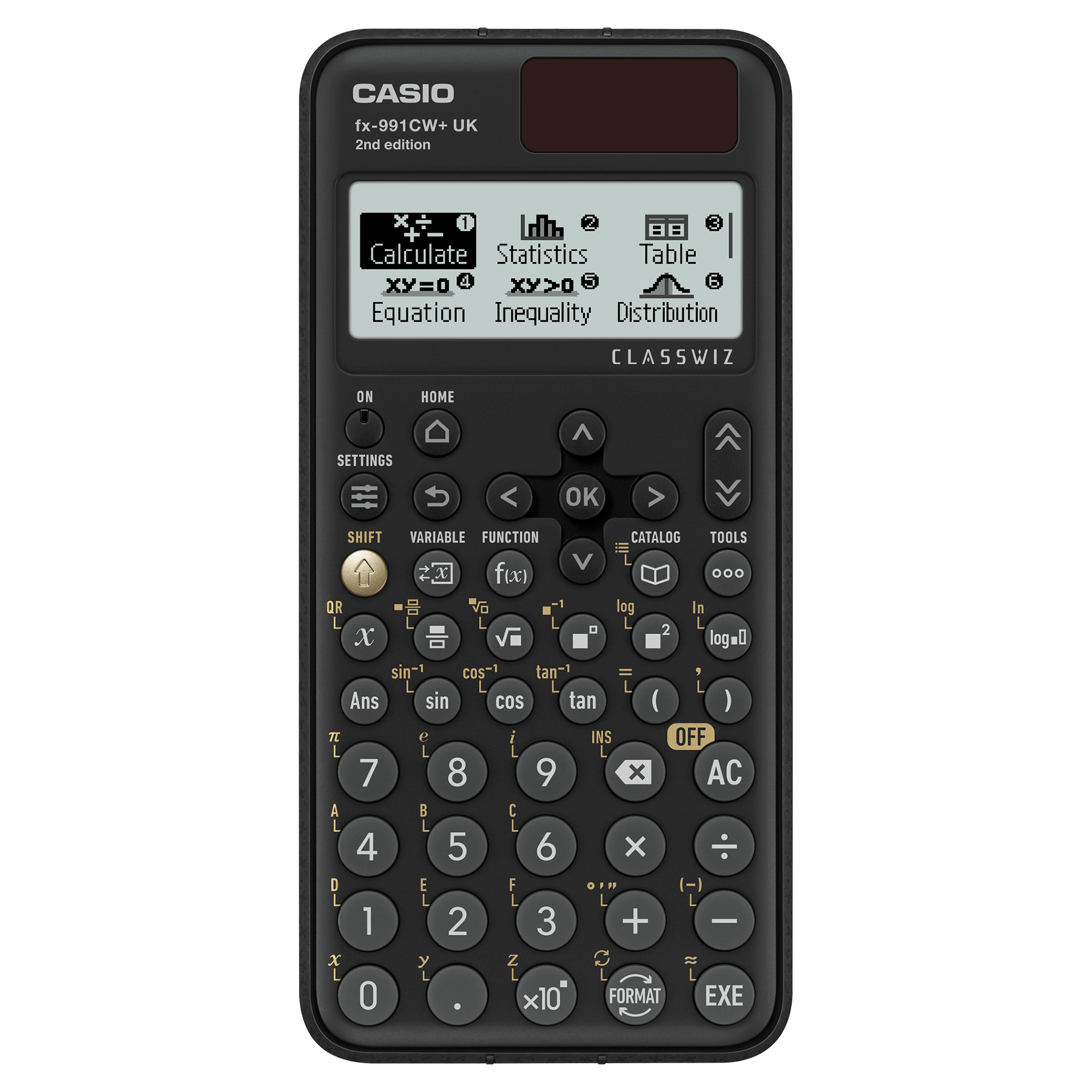 Front view of Casio fx-991CW+ UK