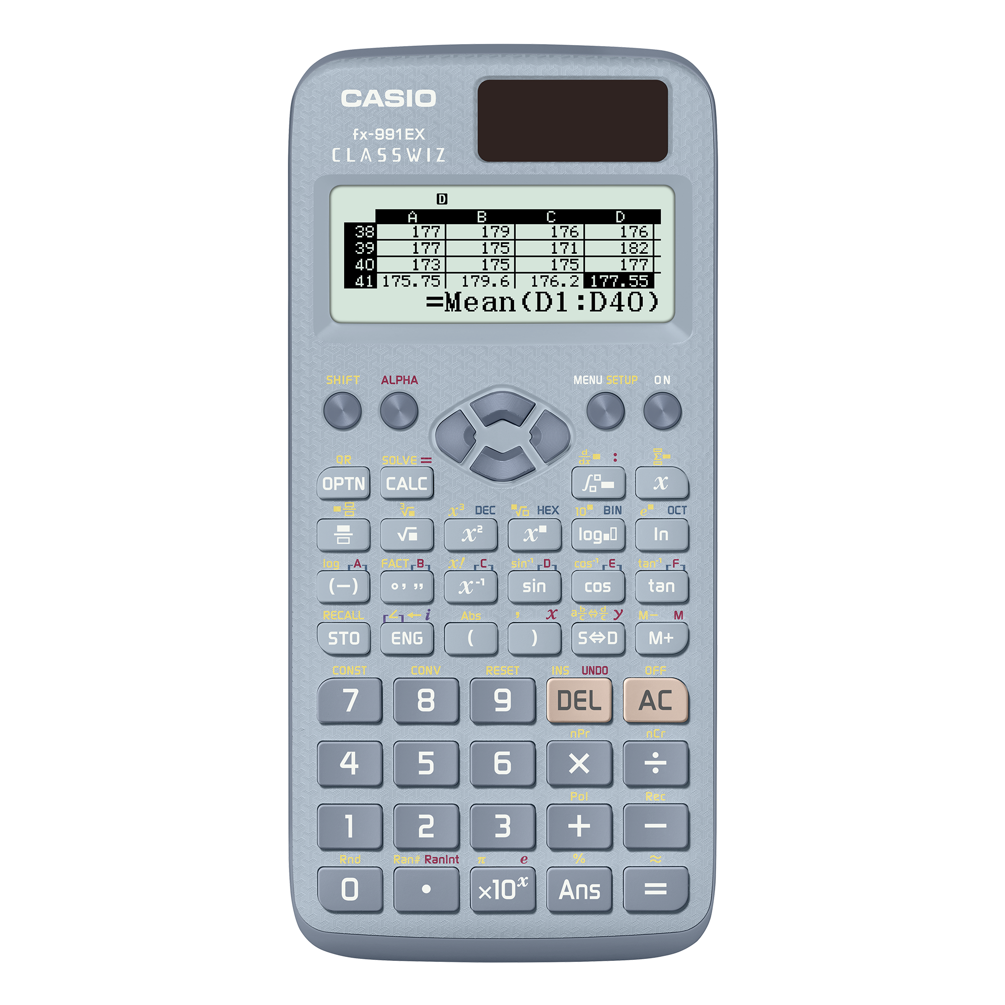 Front view of Casio fx-991EX-BU