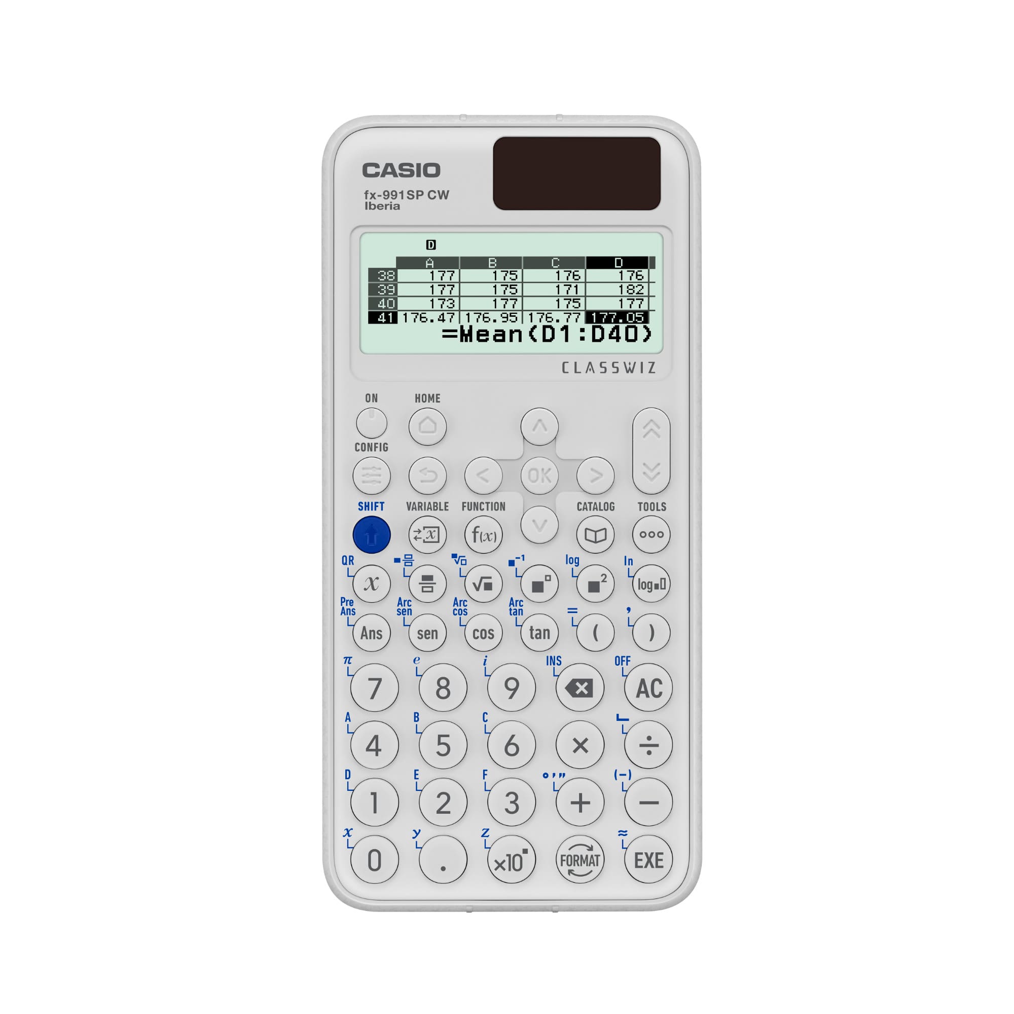 Front view of Casio fx-991SP CW