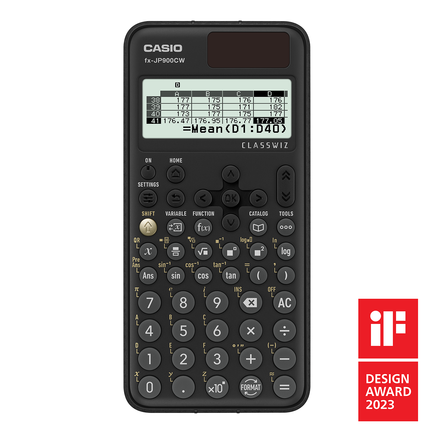 Front view of Casio fx-JP900CW